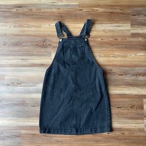 Black denim overall dress womens size 4/small
